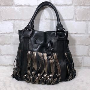 Katherine Kwei Leather Waterfall Knott Bucket Bag